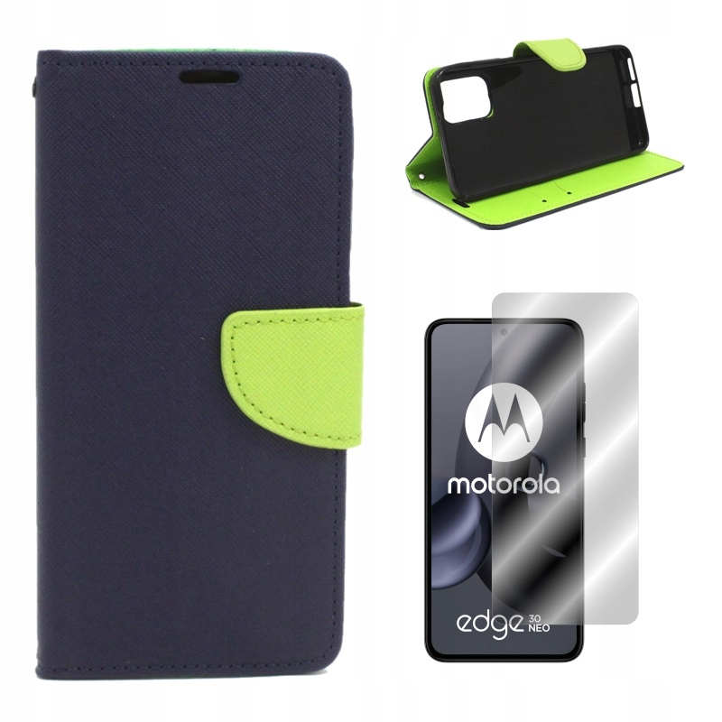 

Etui Fancy do Motorola Edge 30 Neo 5G granat+SZKŁO