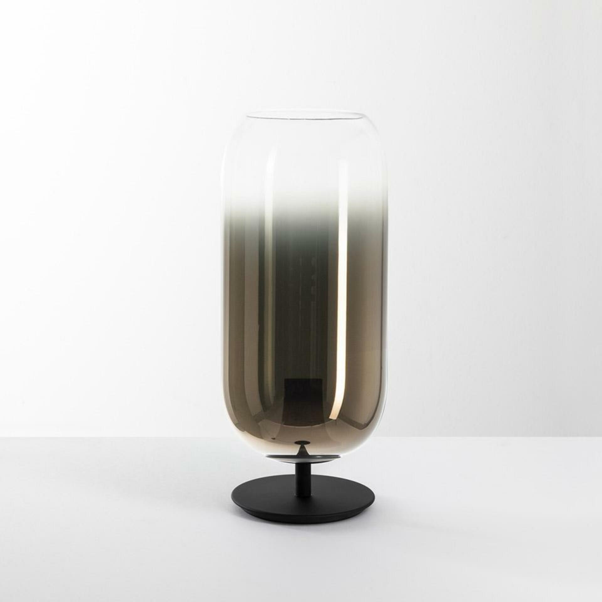 Artemide Gople stolná lampa čierna/ bronz 1408360A, fúkané sklo, E27, 20W