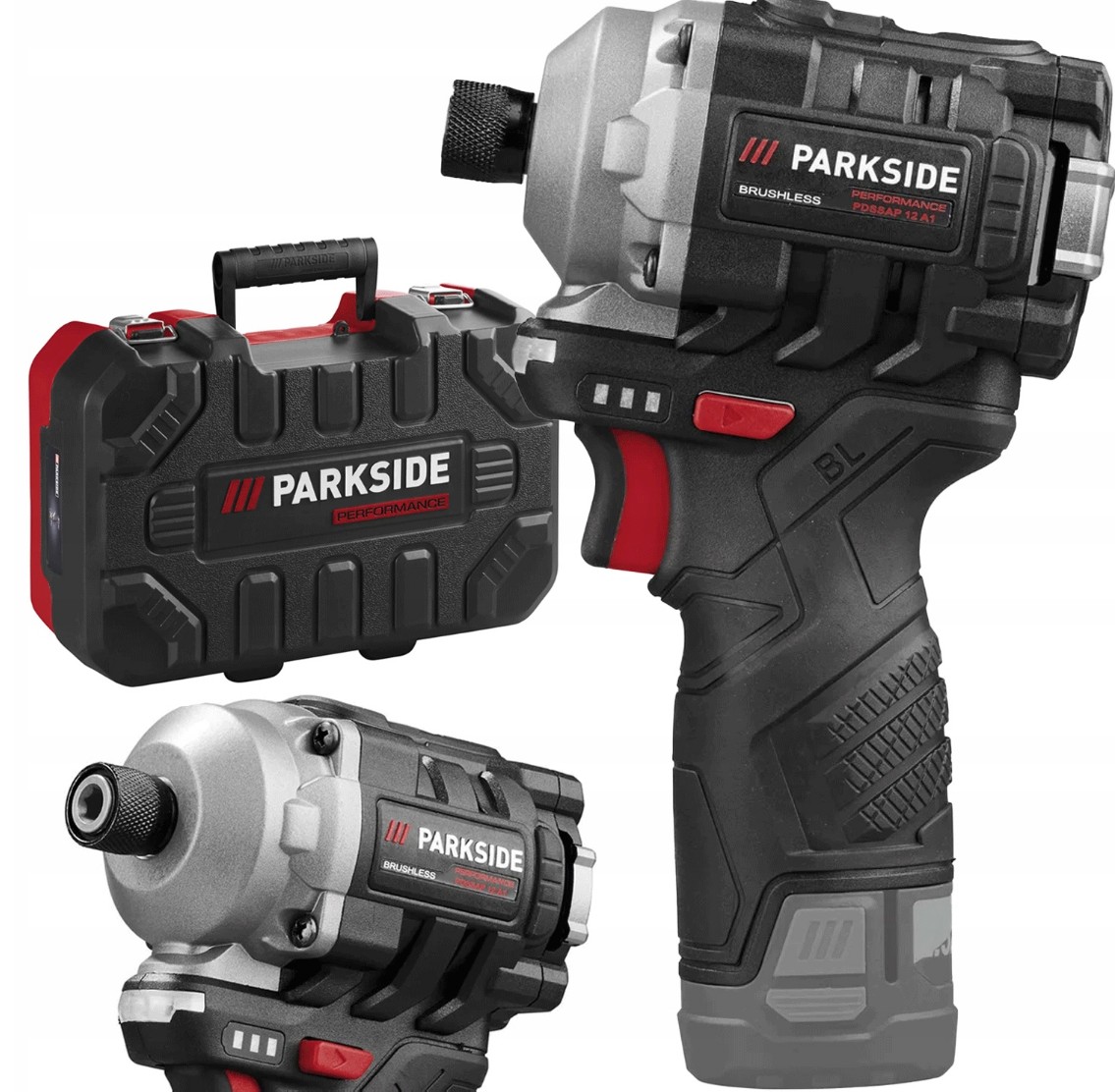 Zakrętarka Aku Bezszczotkowy Klucz Udarowy Parkside Pdssap A1 12V Walizka