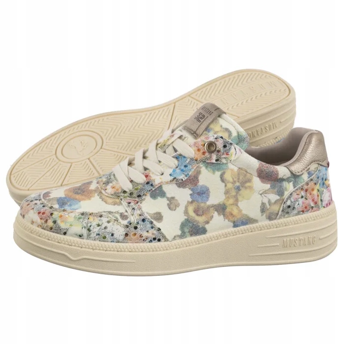 Dámské polobotky Mustang Béžová 1514-303-14 Květiny