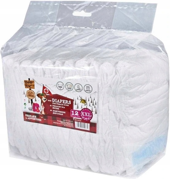 

Barry King Pieluchy Pampers dla suczki XXL 40-58cm