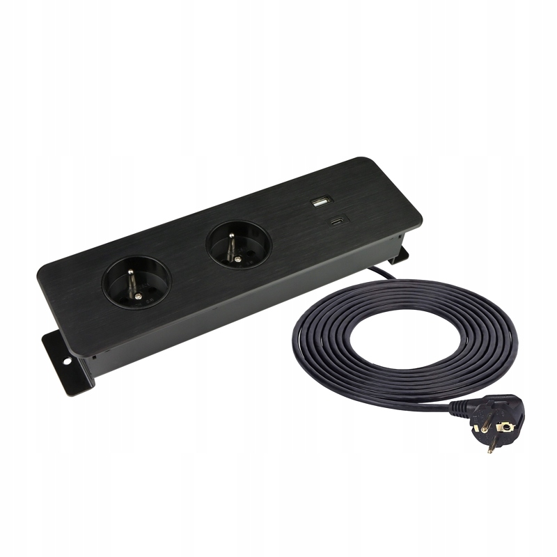Taobox listwa zasilająca do wbudowania gniazdo ładowarka Usb A+c Czarna