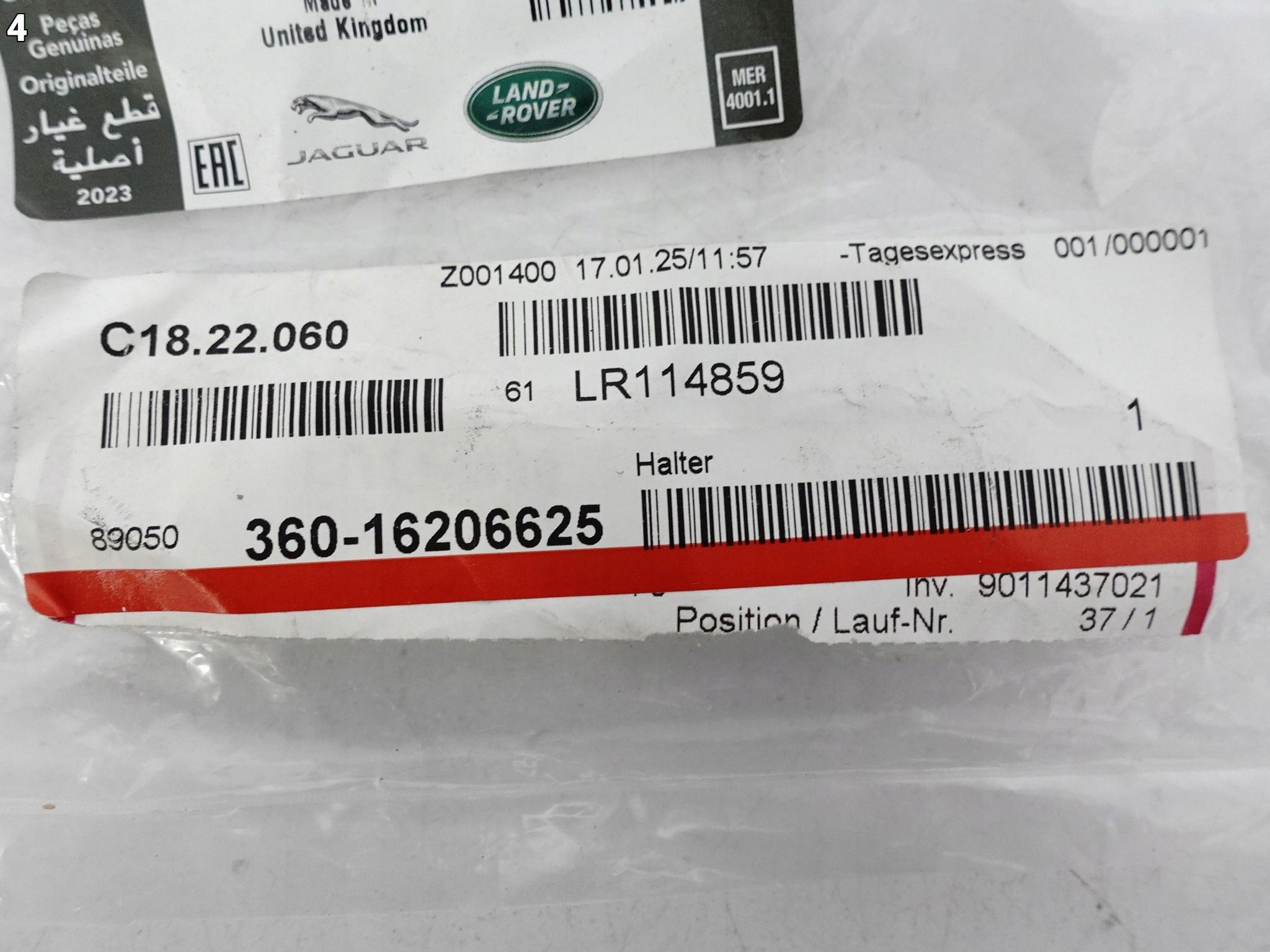 RANGE ROVER EVOQUE II L551 18- support holder W bumper rear part left new ORG
