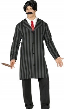 Gangsterský kostým Pan Addams pruhovaný kabát košile L
