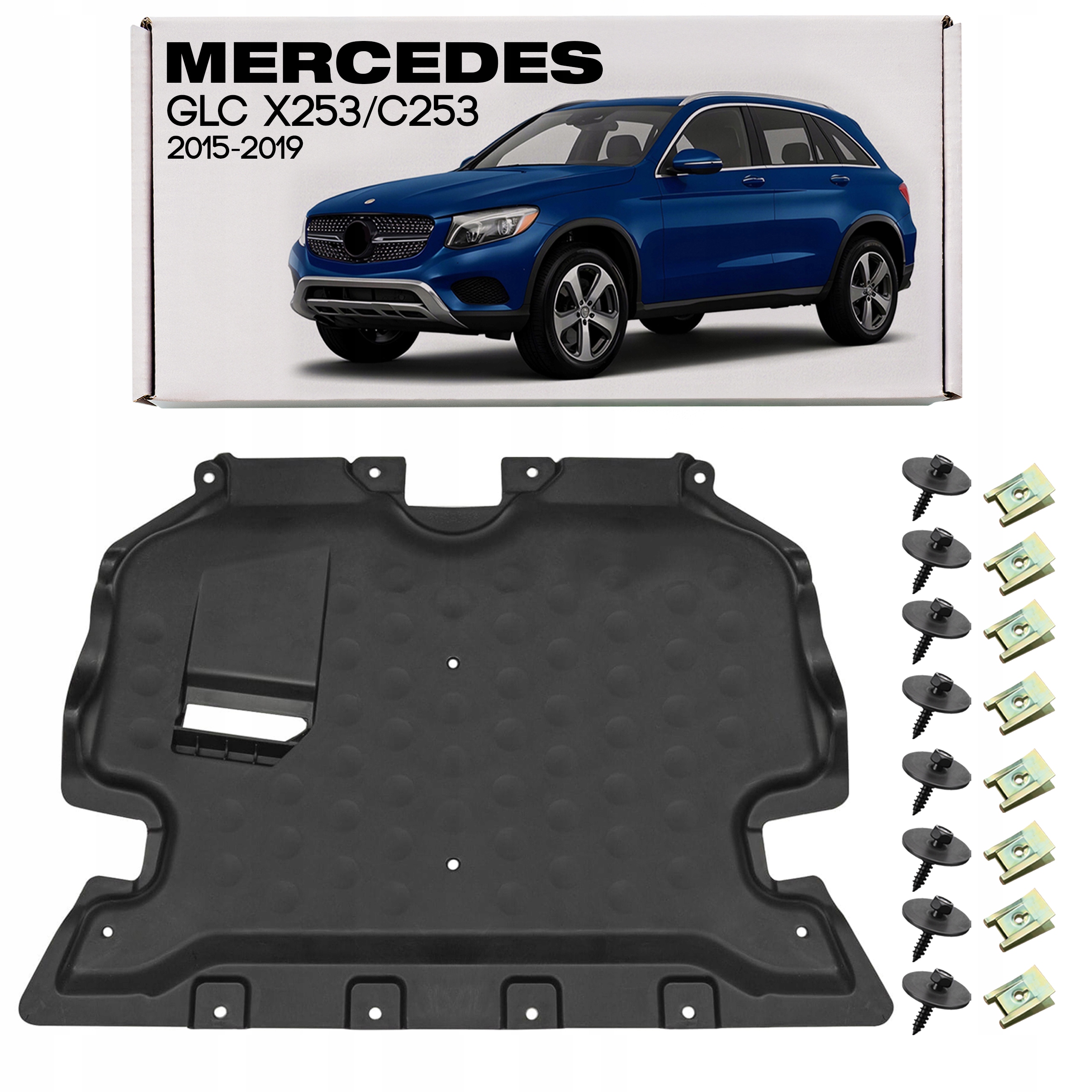 Mercedes Glc X253 C253 2015-2019 Krytka Desky Pod Motor A2055240200 Šrouby
