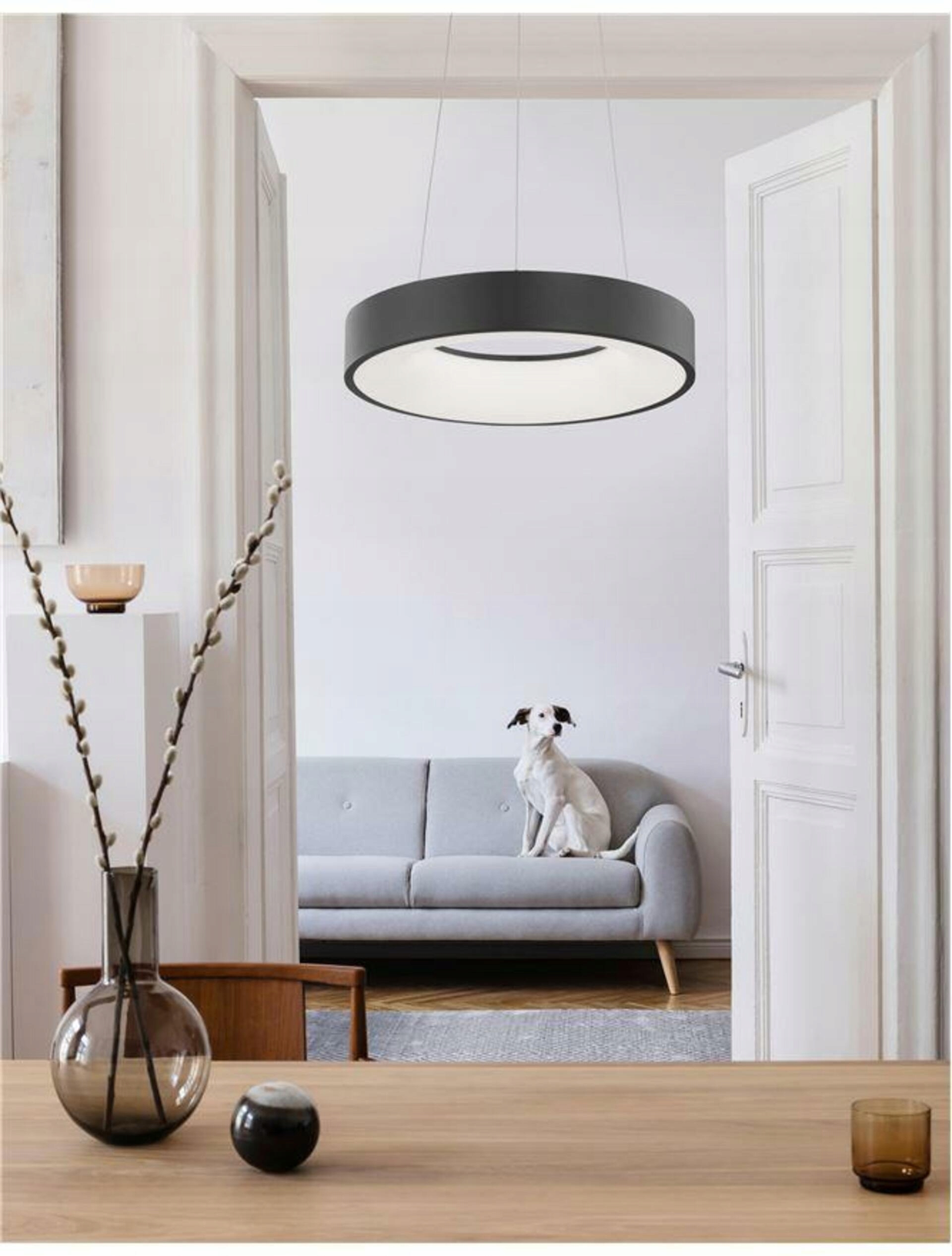 Nova Luce závěsné svítidlo Rando Thin černý hliník a akryl Led 30W 230V 300