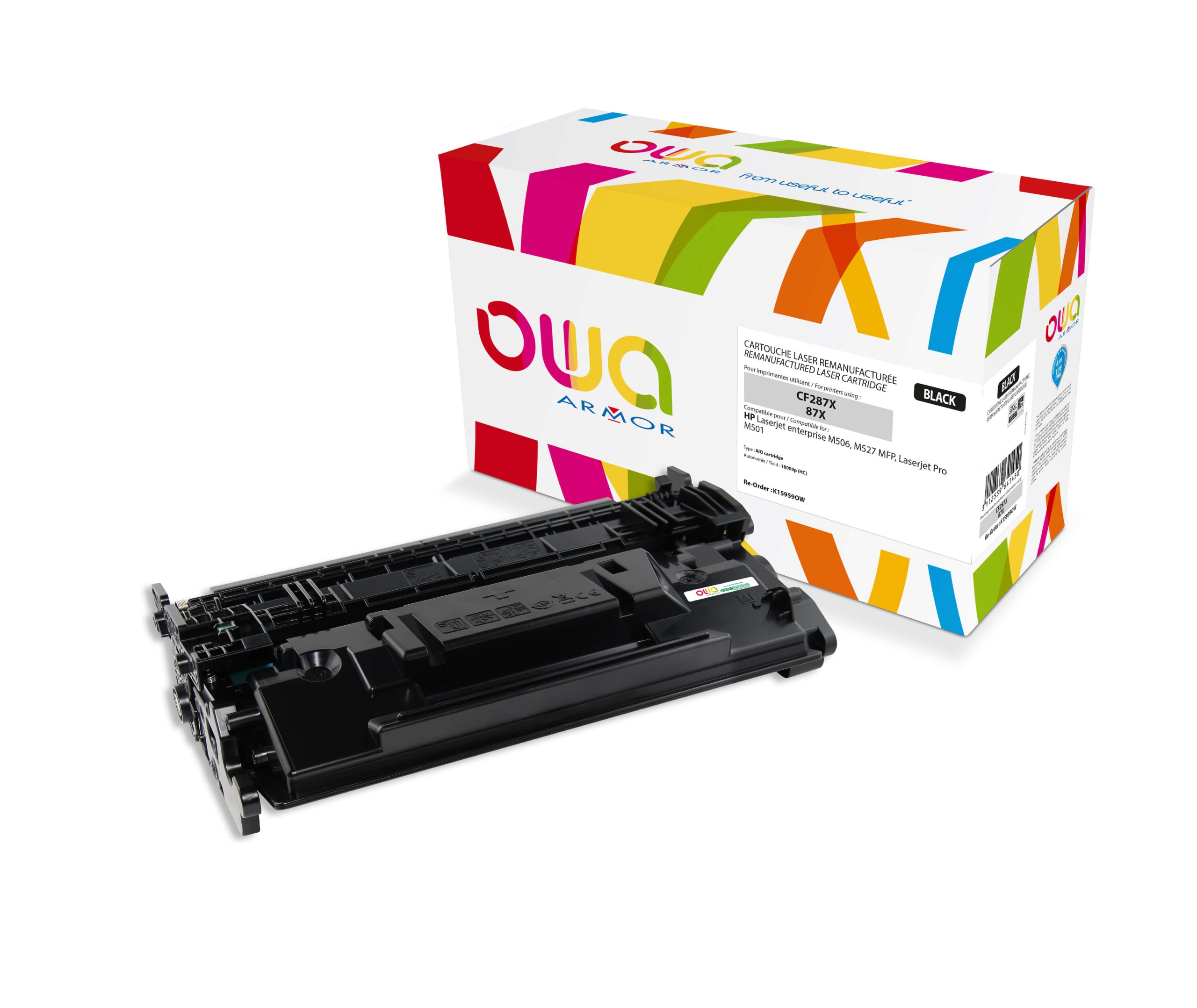 Owa Armor toner kompatibilný s Hp CF287X, 18000st, čierna/ black K15959OW