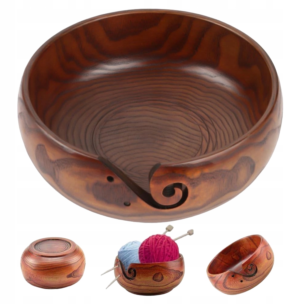 Dřevěná Miska Z Háčkovací Příze Na Drátky Pro Skladování