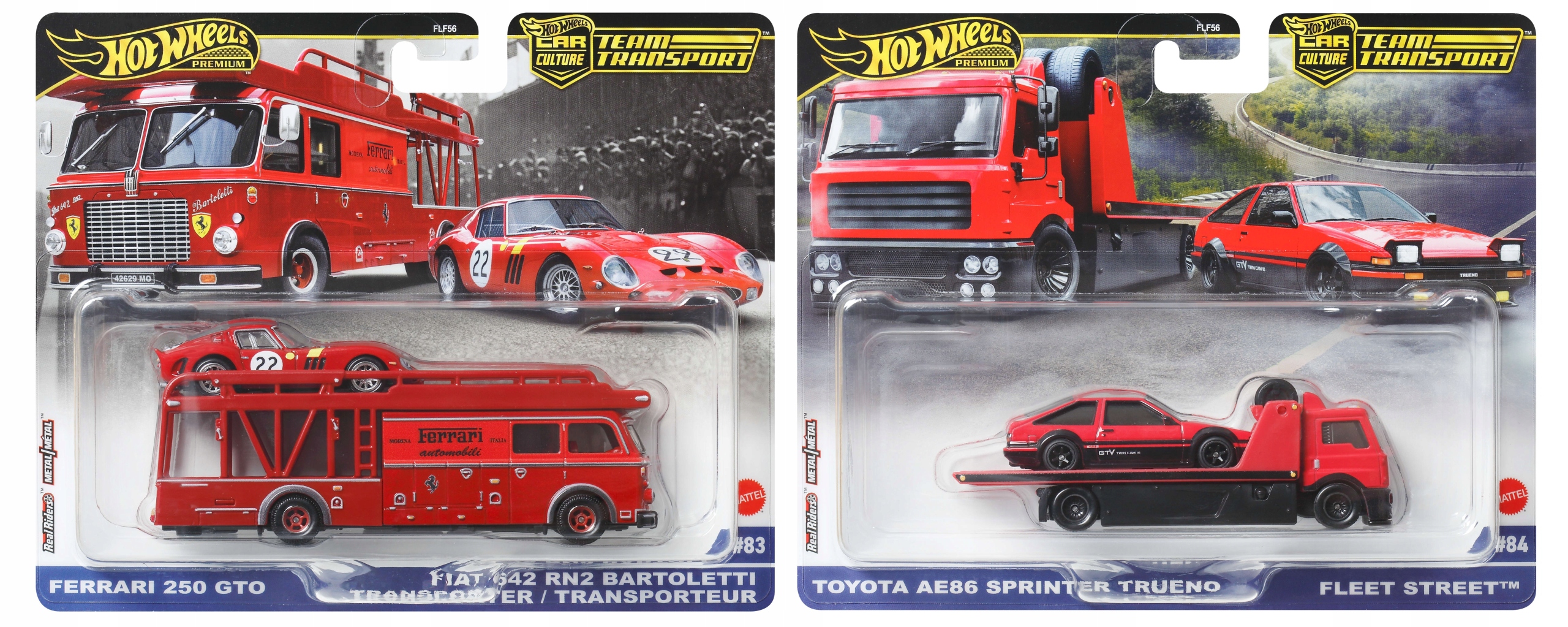 Hot Wheels Premium Ferrari 250 Gto & Fiat 642 Team Transport