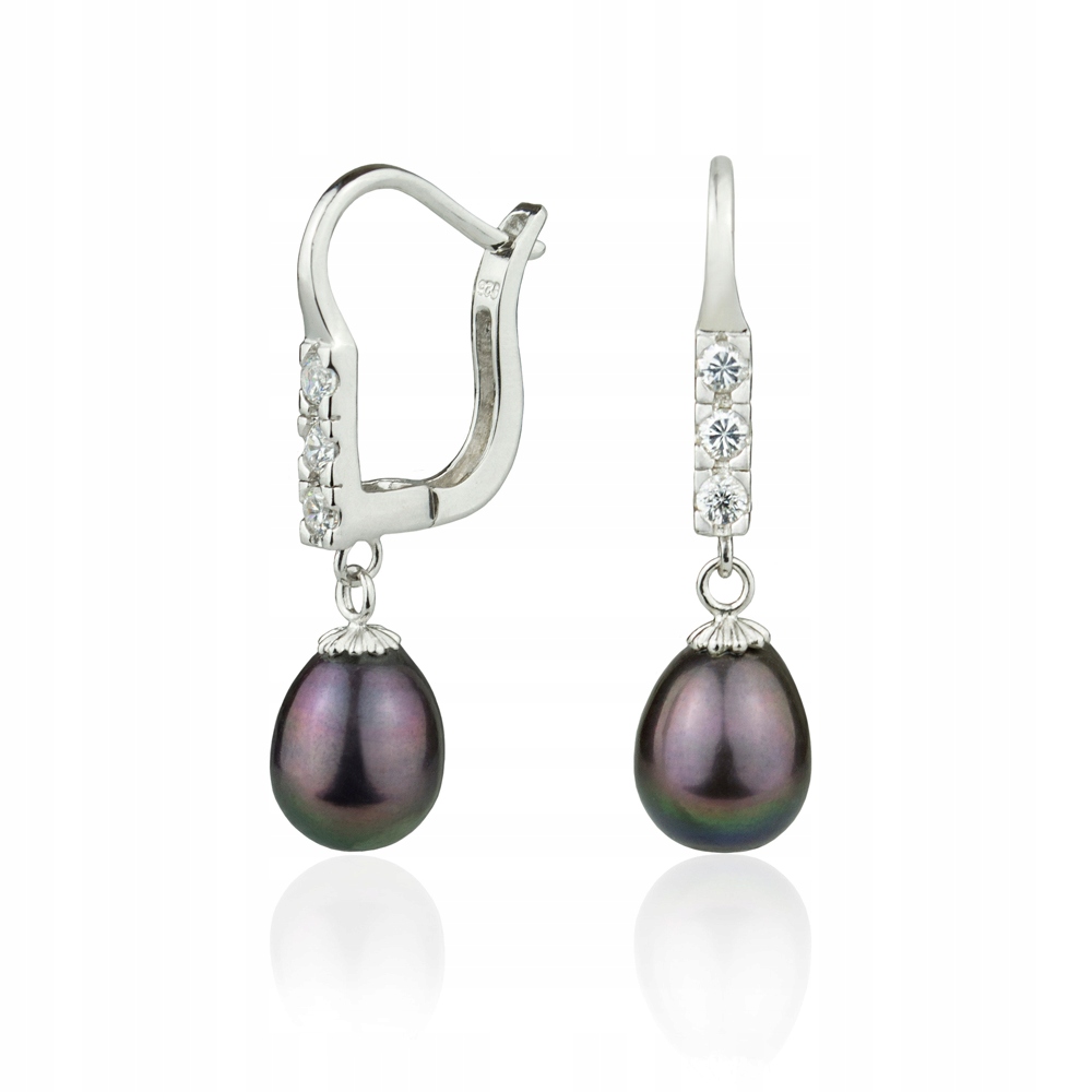 Elegantní Stříbrné Náušnice S Perlou A Zirkony