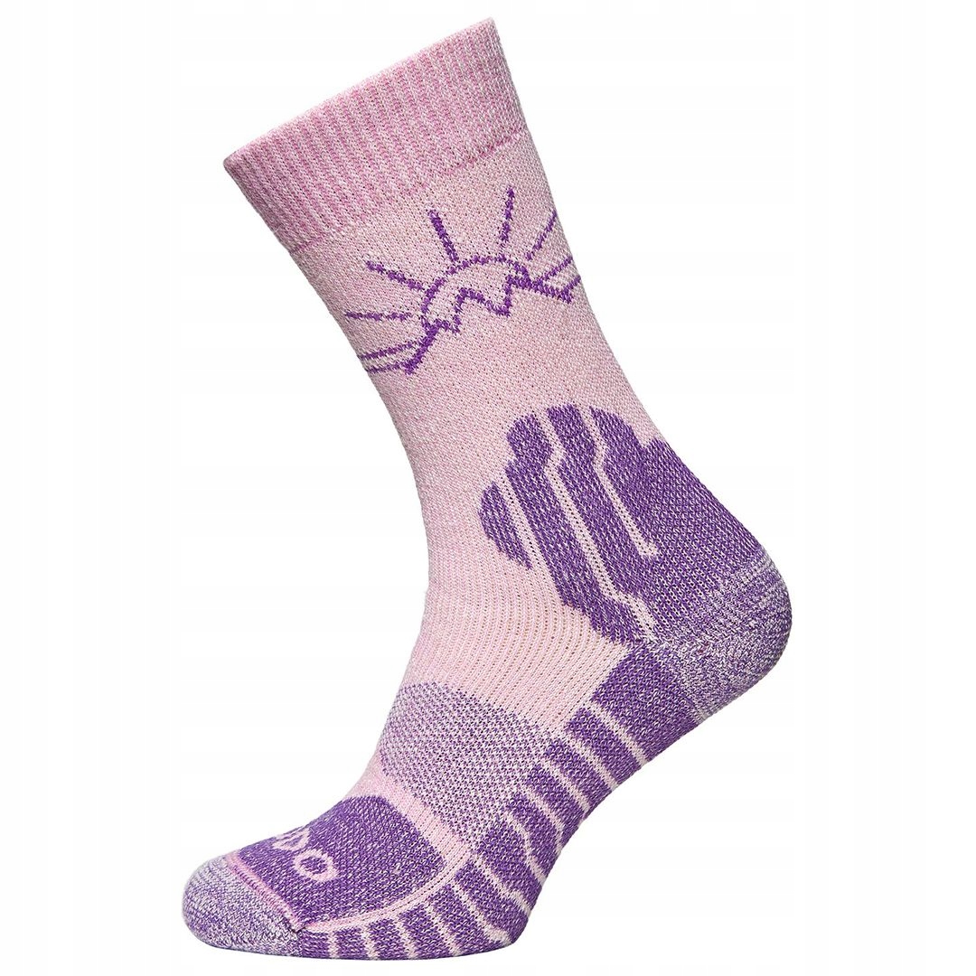 Skarpety trekkingowe 68% Merino wool mulesing free, Solvik Path 39-42 lila