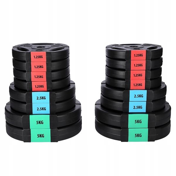 Regulowane Hantle KOMPOZYTOWE zestaw 2x20kg HMS Cechy dodatkowe zaciski w zestawie