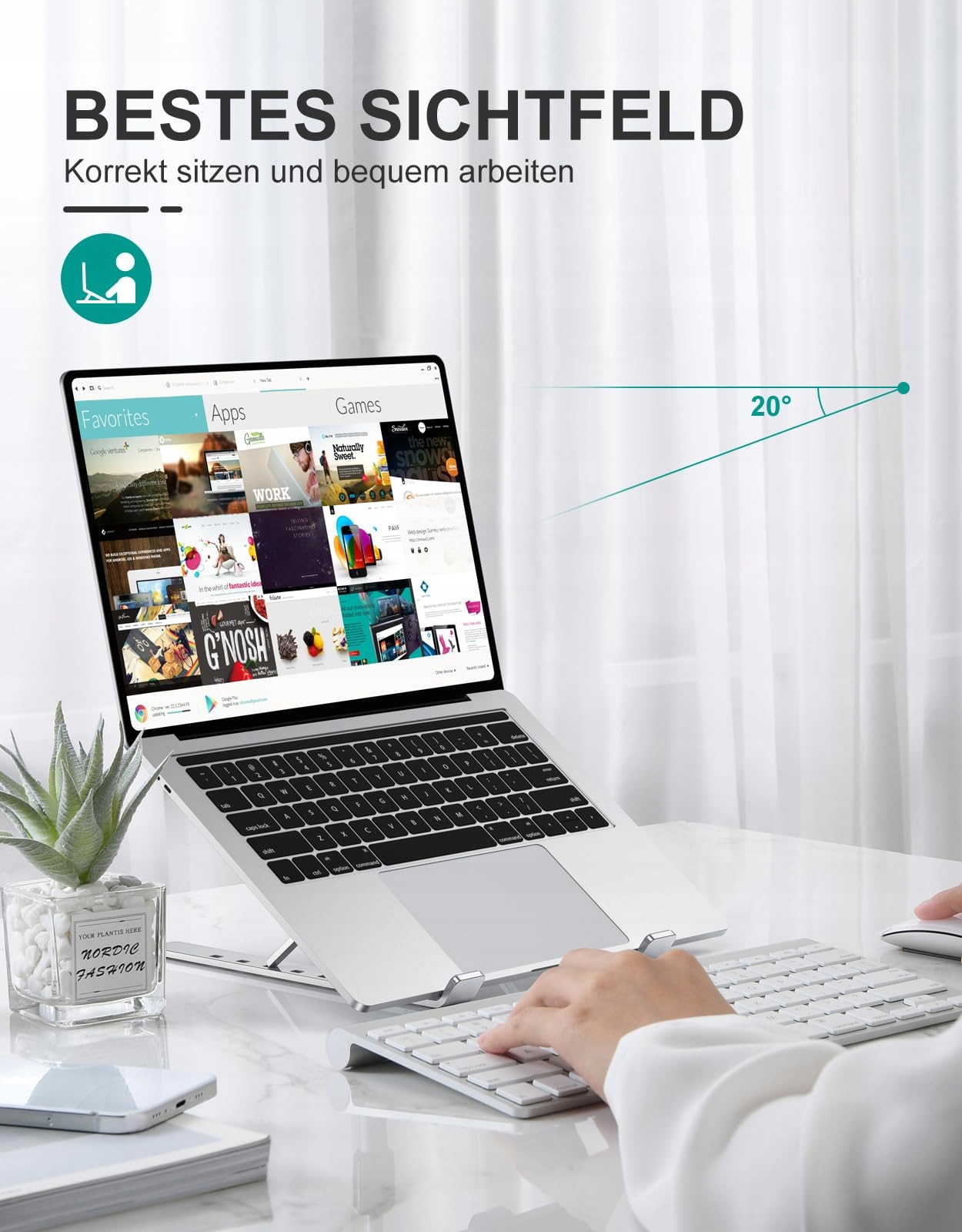 BABACOM Aluminiowy Stojak Na Laptopa Regulowany Chłodzący 10-15,6 Cali — miniatura 3