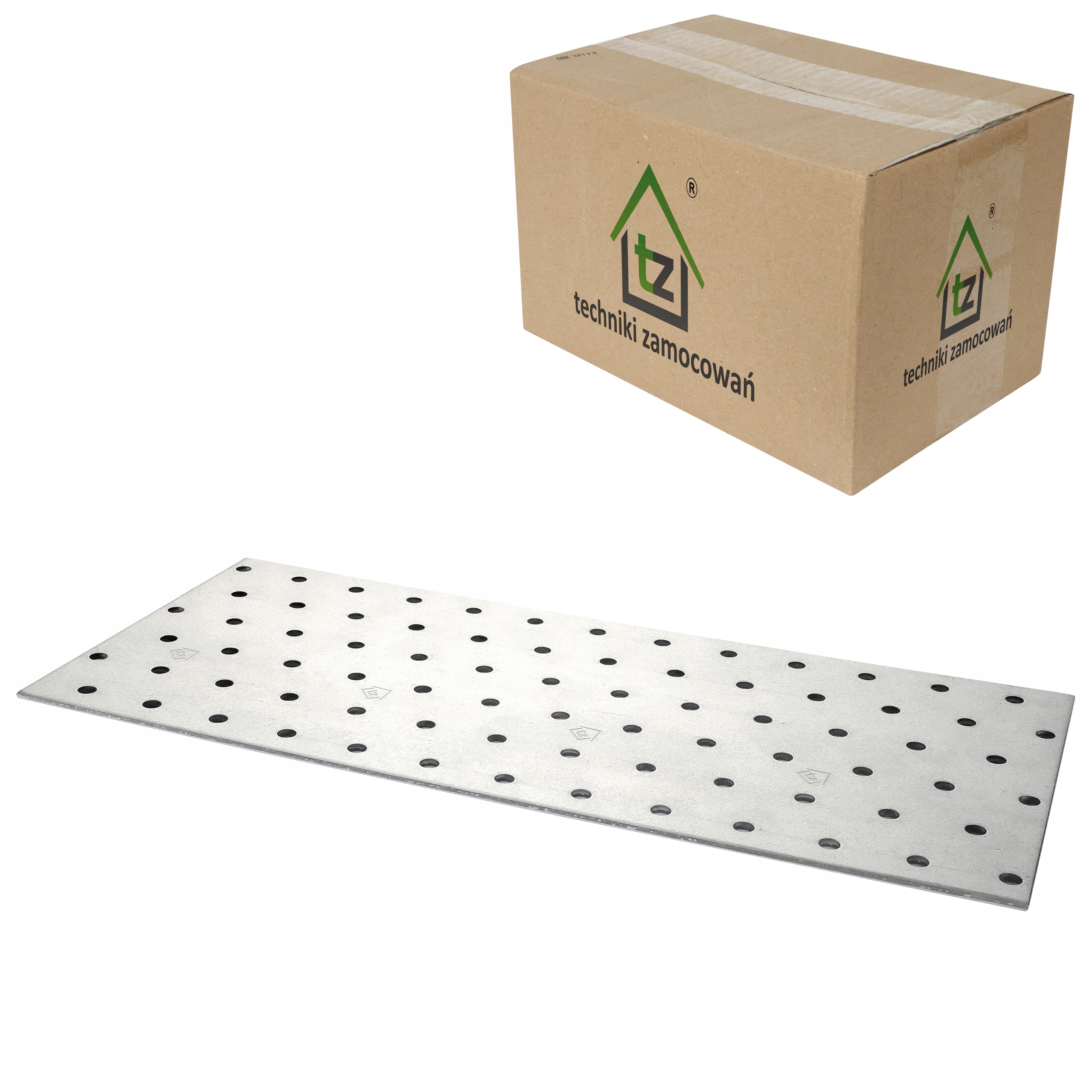 Perforované dlaždice 120 x 260 x 2 mm 50 ks Ploché tesárske spojky PP20