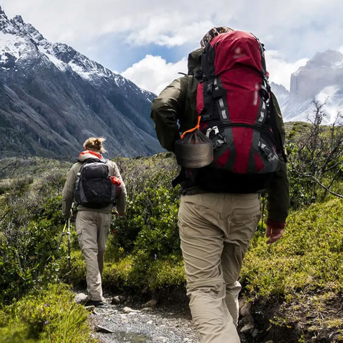 NACZYNIA TURYSTYCZNE GARNKI CZAJNIK KOMPLET NACZYŃ KEMPINGOWYCH ZESTAW XL Kod producenta Zestaw garnków naczyń turystycznych DS308-17O