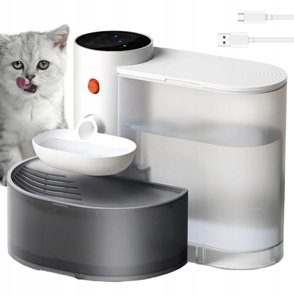 Levně Automatická Fontána Na Pití Pro Kočky 3 Litry Tichá Šetrná Ke Zvířatům