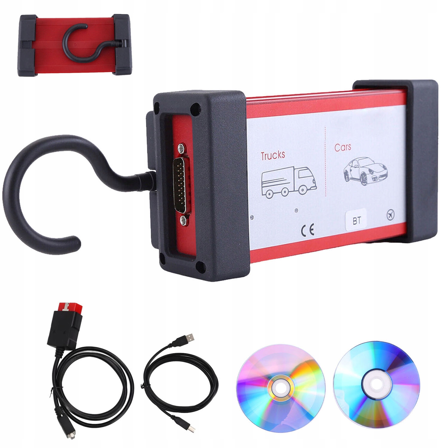 Výkonný Diagnostický Tester Skener OBD2 Dvoudeskový Modul Bluetooth Kabel Usb