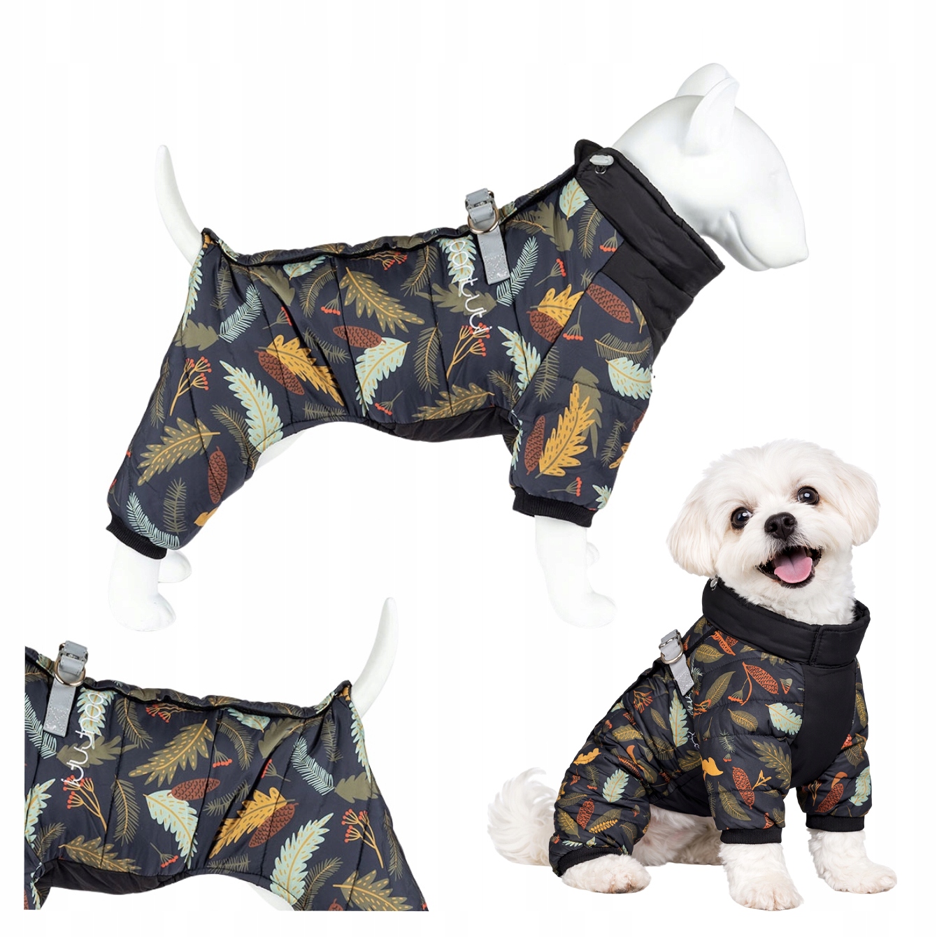 Levně Kombinéza Pro Psa Zapínání Na Vodítko Zimní Teplá Lehká Odin Forest S