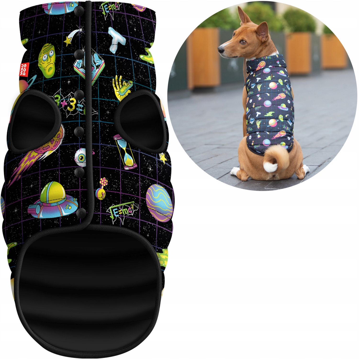 Levně Bunda pro psa Waudog Clothes se vzorem Rick a Morty 2, velikost L/XL (L55)