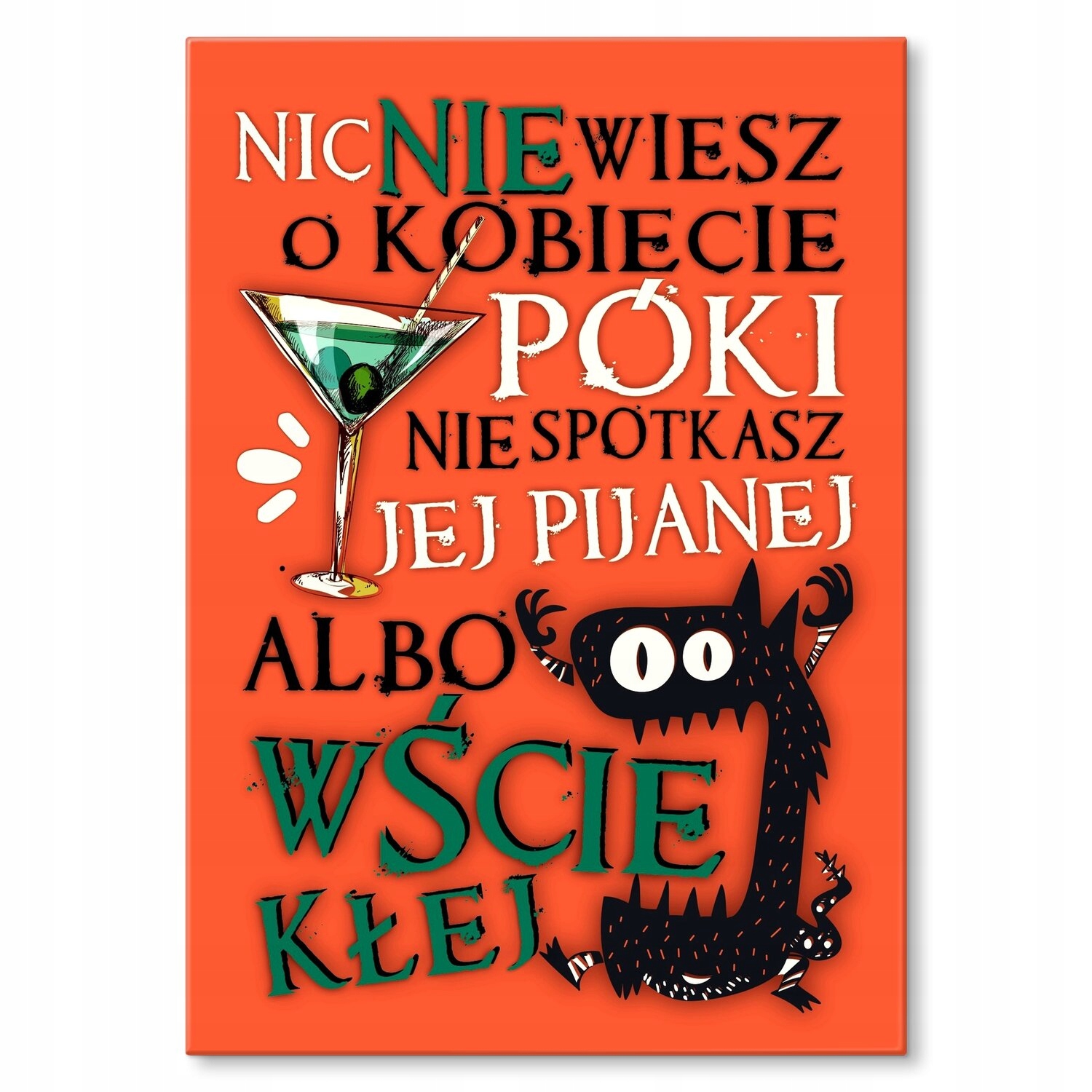 Kovový plakát Nic nevíte o ženě Dárek 22 x 31 cm