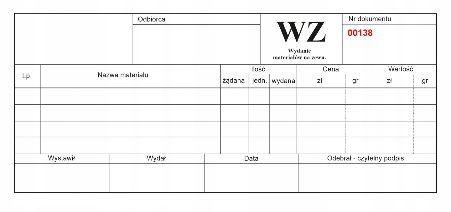 

Wz Pz wydanie i przyjęcie z Numeracją (DL)