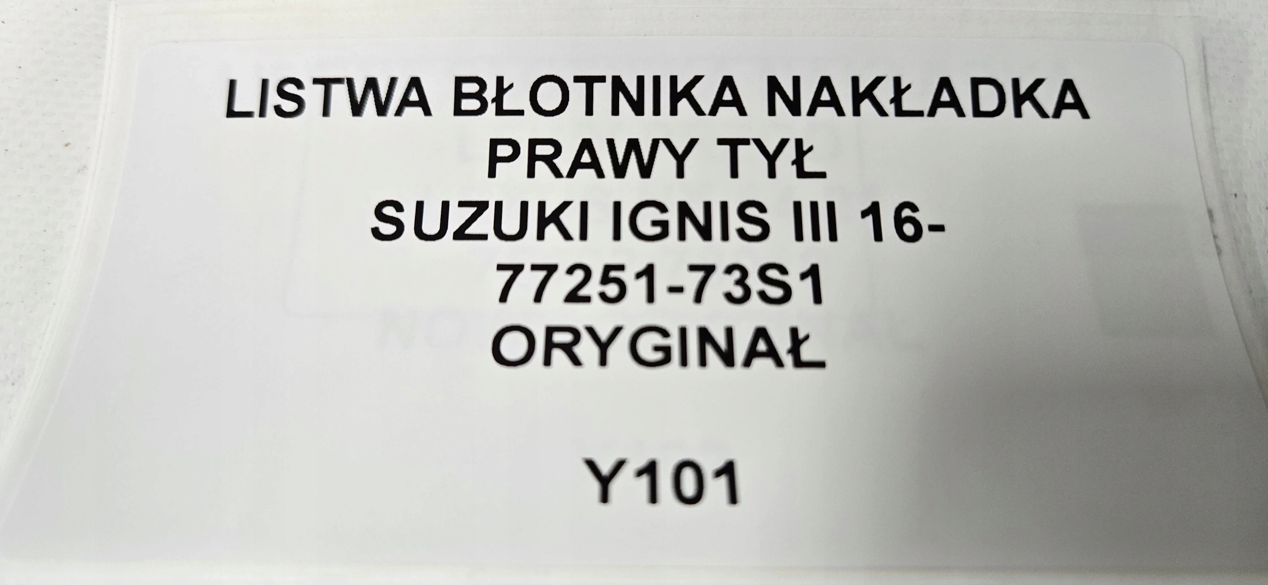 modanatura parafango Destra posteriore SUZUKI IGNIS III 2016