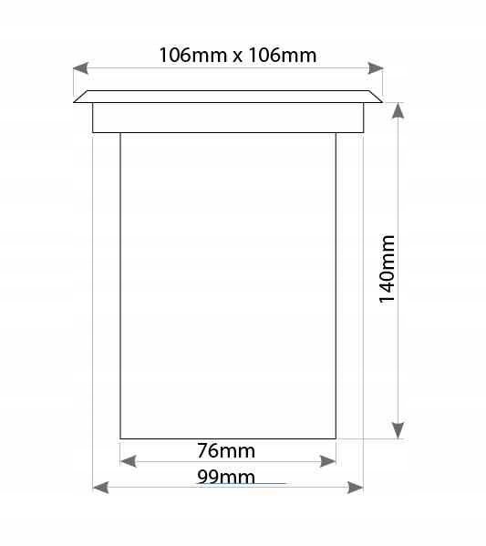 Oprawa najazdowa VIALE kwadratowa 1xGU10 Marka Milagro