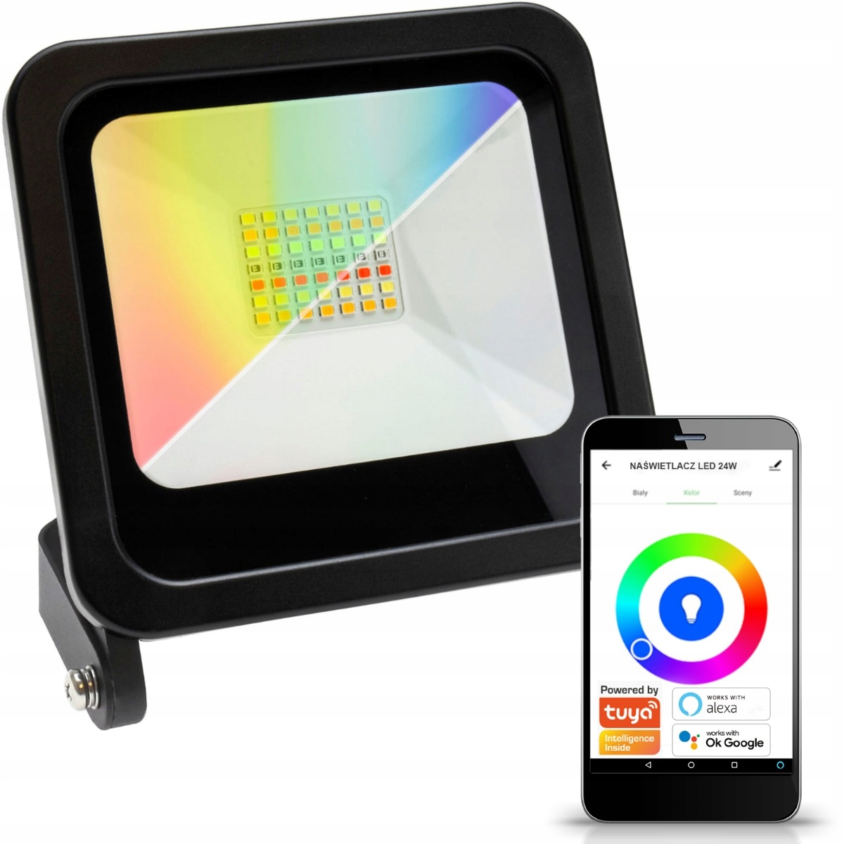 Светодиодный прожектор 24W RGB + CCT IP65 TUYA SMART LIFE