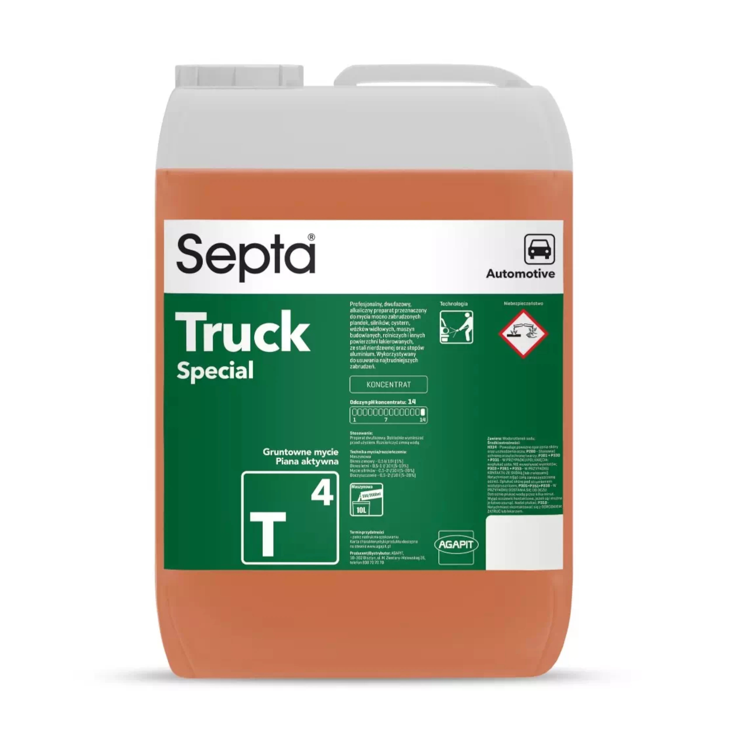 Septa Truck Special T4 Do Mocno Zabrudzonych Karoserii Plandek Cystern 10L