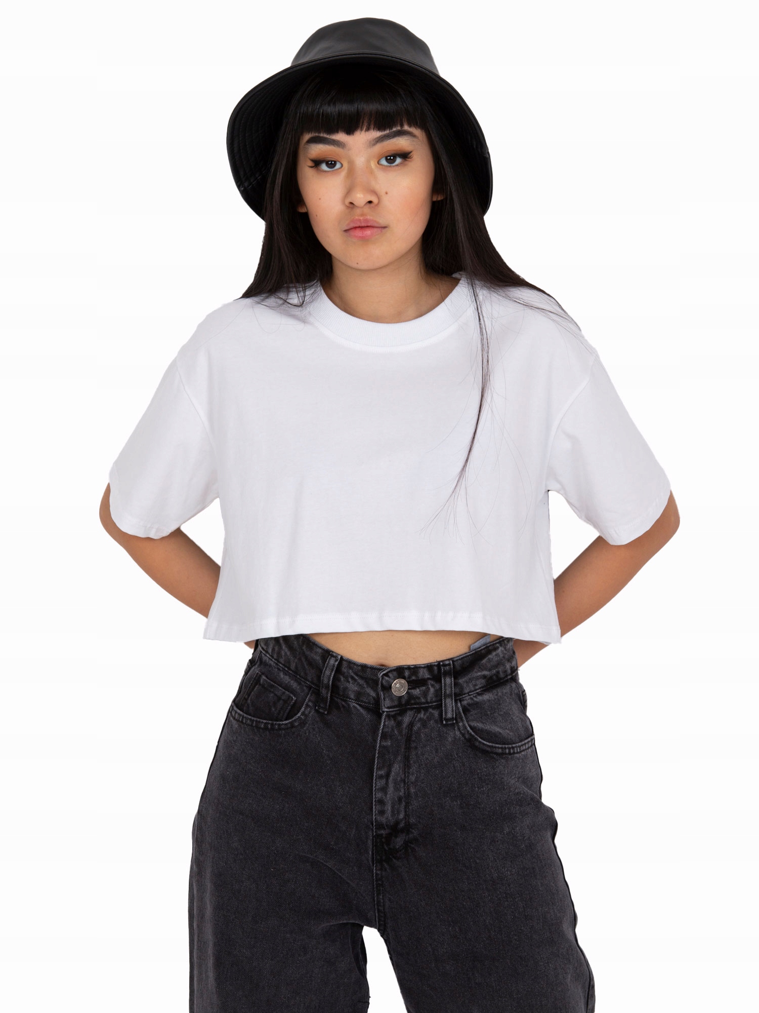 

Krótki T-shirt Top damski bawełniany - L