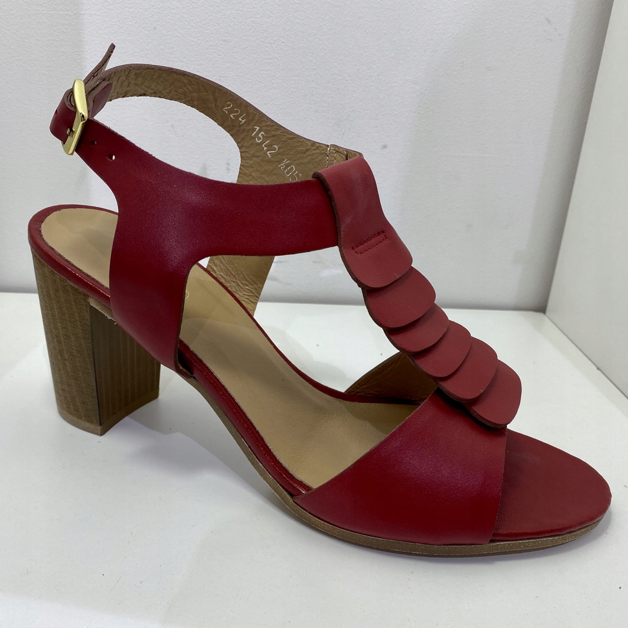 Dámské sandály Higo kůže 1542 Červené 40, Červená