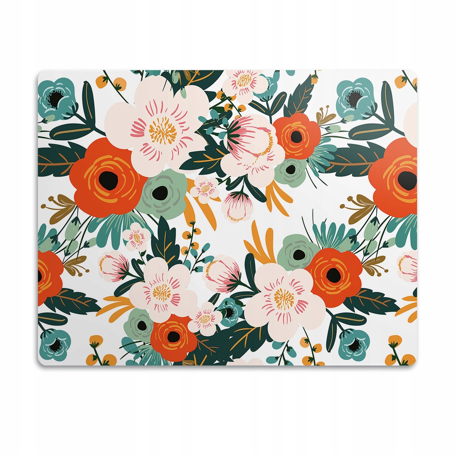 Levně Podložka pro psa pod misku Barevné květiny 90x60