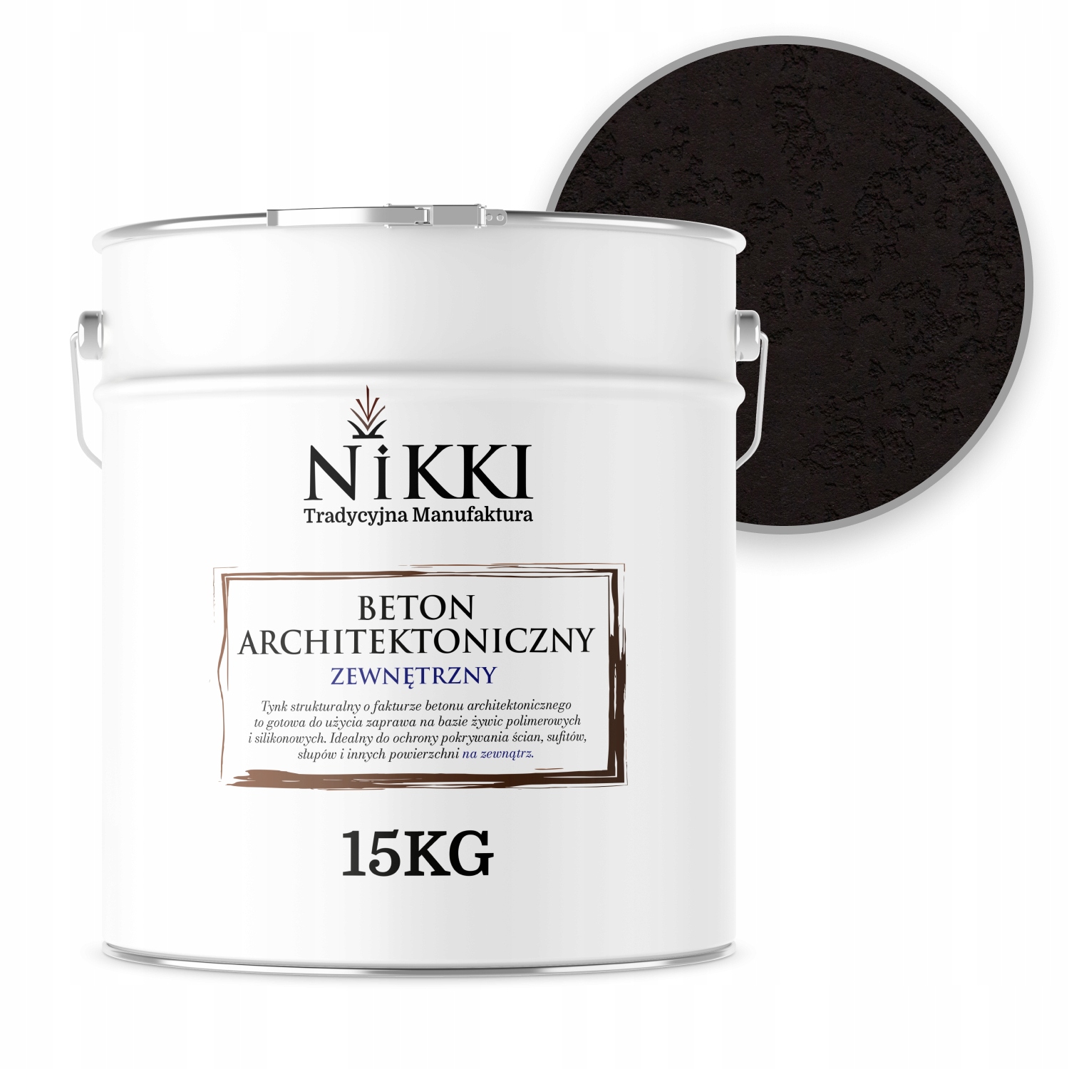 Fasádna omietka so štruktúrou architektonického betónu 15 kg čierna RAL9005