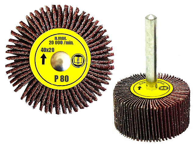 ŚCIERNICA LISTKOWA TRZPIENIOWA NA TRZPIENIU NA WIERTARKĘ 40x20 GR. 80 PL