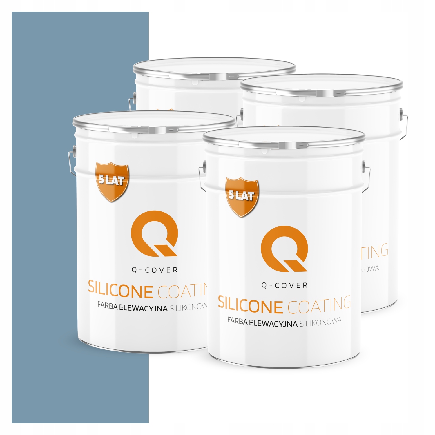 Fasádna fasádna farba 10 l silikónová Uv farba modrá