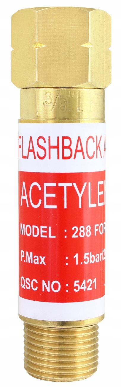 Bezpiecznik przyreduktorowy acetylen