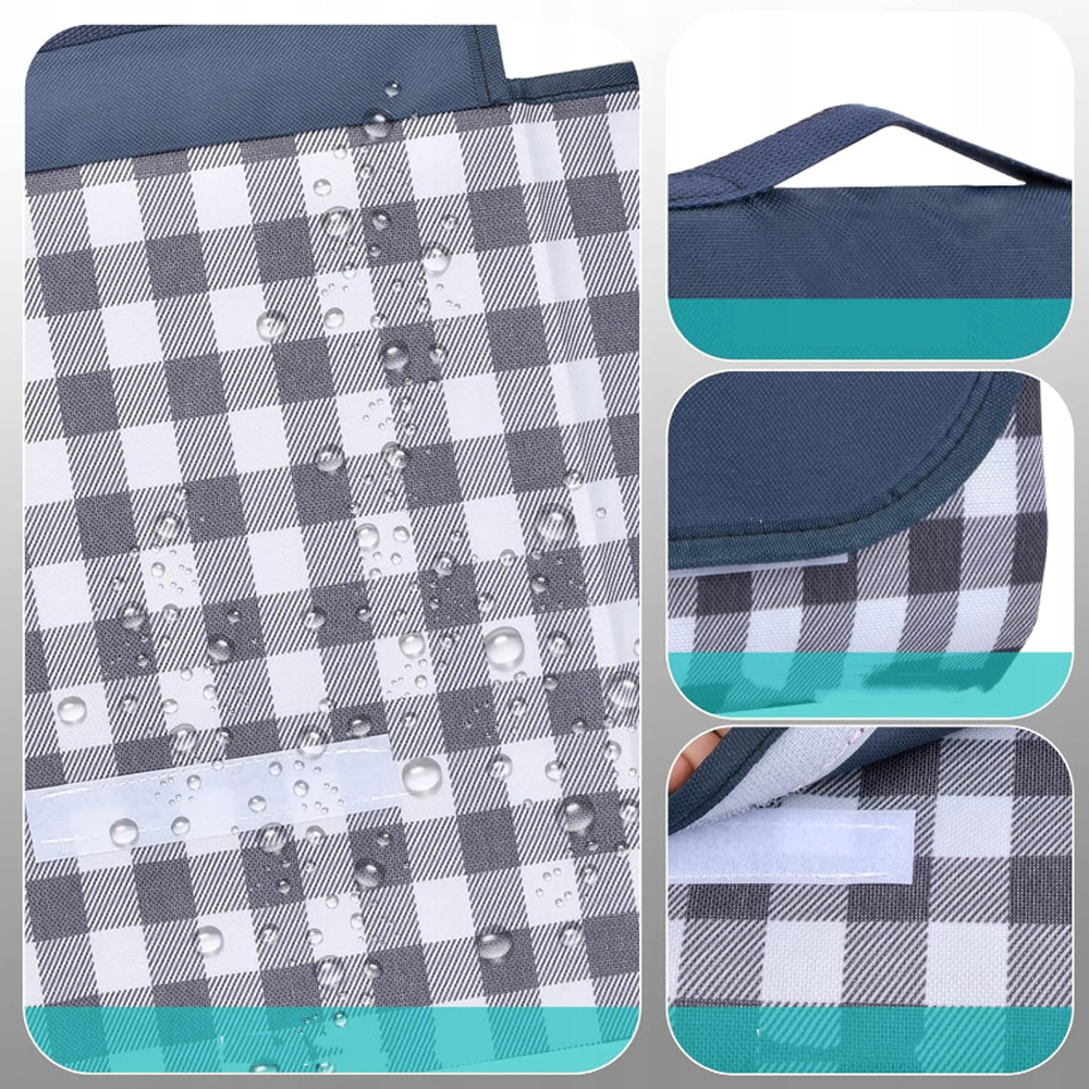 KOC PIKNIKOWY PLAŻOWY TKANINA OXFORD WODOODPORNY DUŻA MATA 200X145 XL Cechy dodatkowe uchwyt do przenoszenia