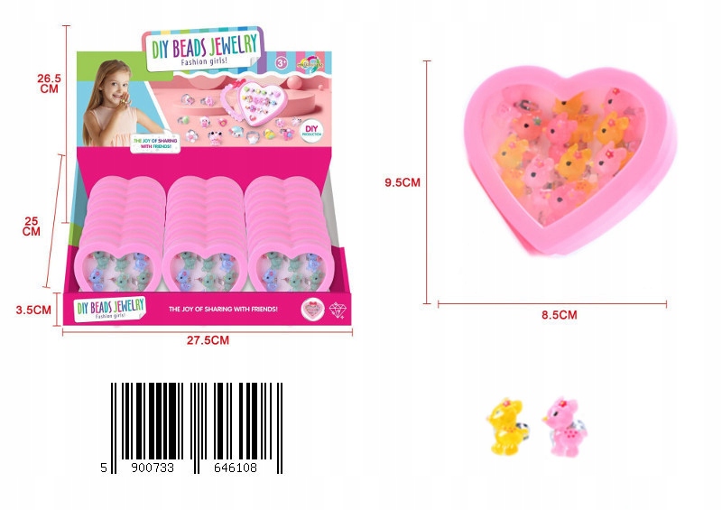 PIERŚCIONKI DZIECIĘCA BIŻUTERIA ZESTAW 12SZT Stan opakowania oryginalne