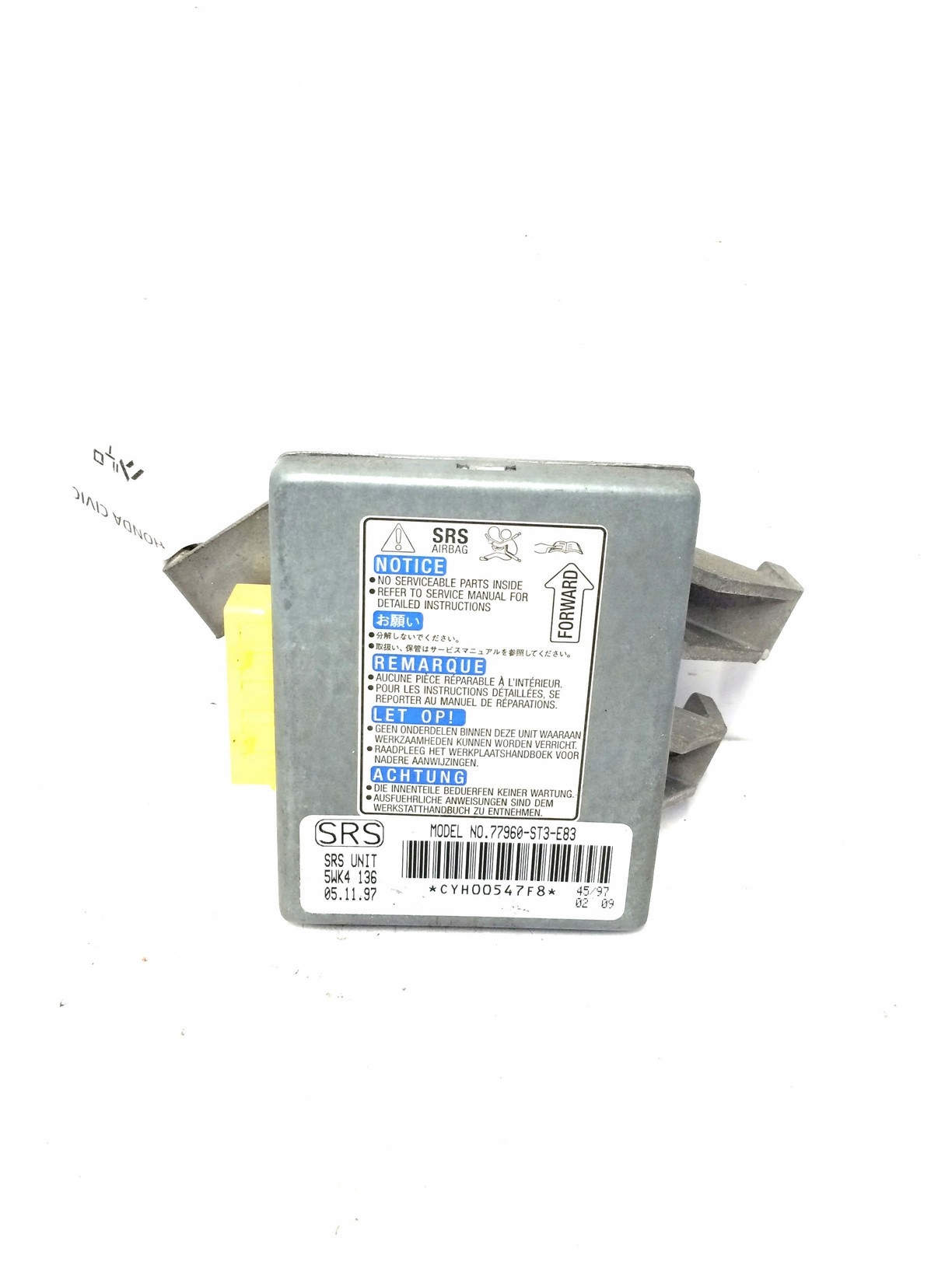 modulo SENSOR airbag HONDA CIVIC 77960-ST3-E83 5WK4 136
