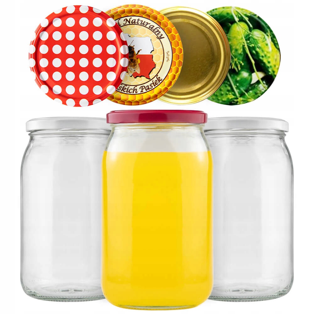 

Słoik 900ml Miód Przetwory Wieczko FI82 64 Sztuk