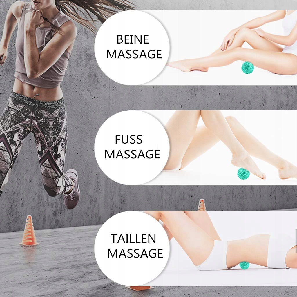 EMWEL Zestaw Do Masażu Stóp Roller I Piłki Na Plantarfasciitis Relaksacja — miniatura 6