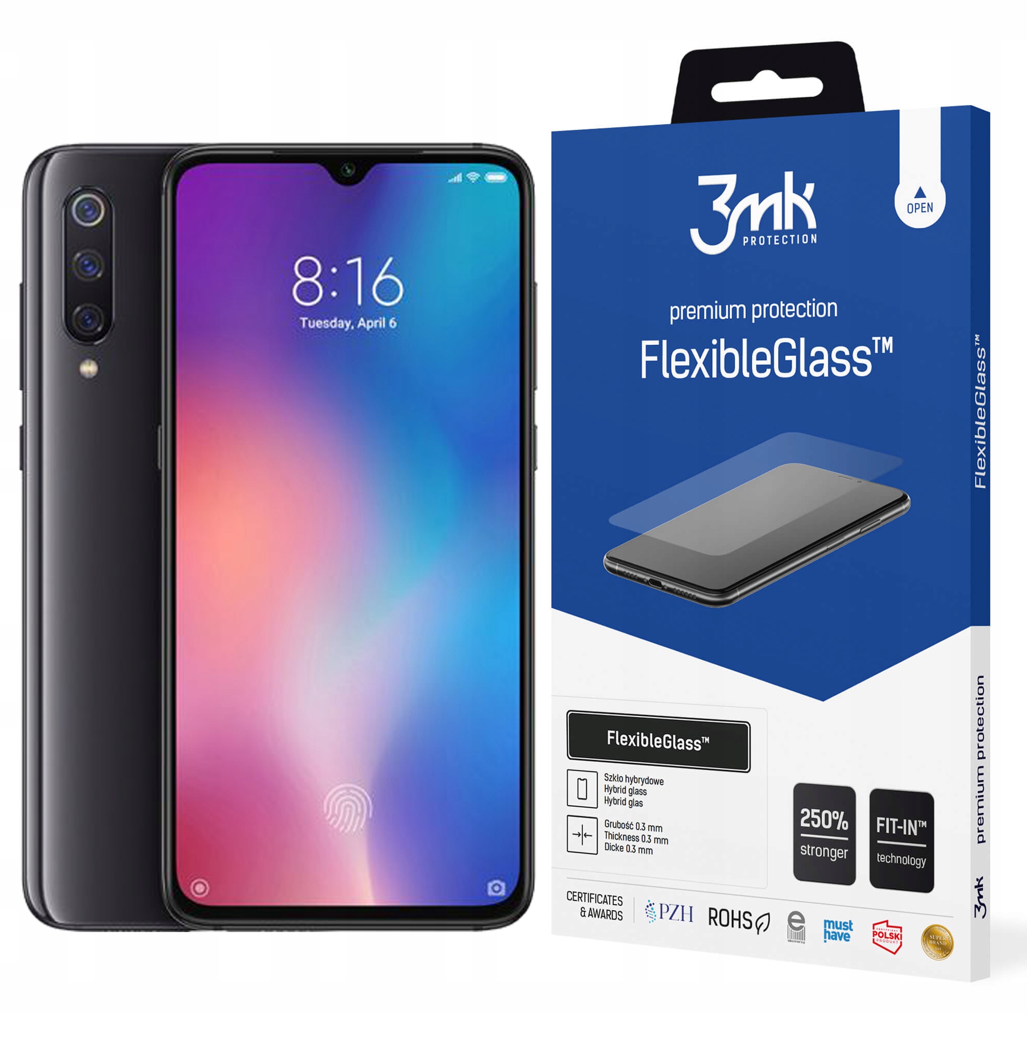 

3MK Szkło FlexibleGlass do Xiaomi Mi9 Se