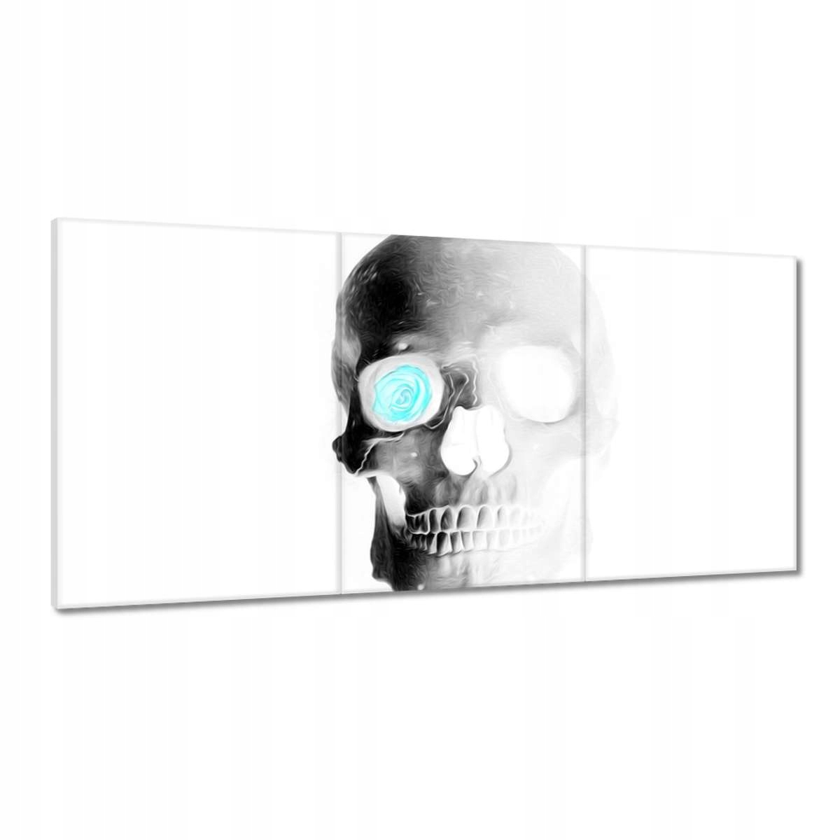 Obrazy 180x90 Lebka s ružou Ruža