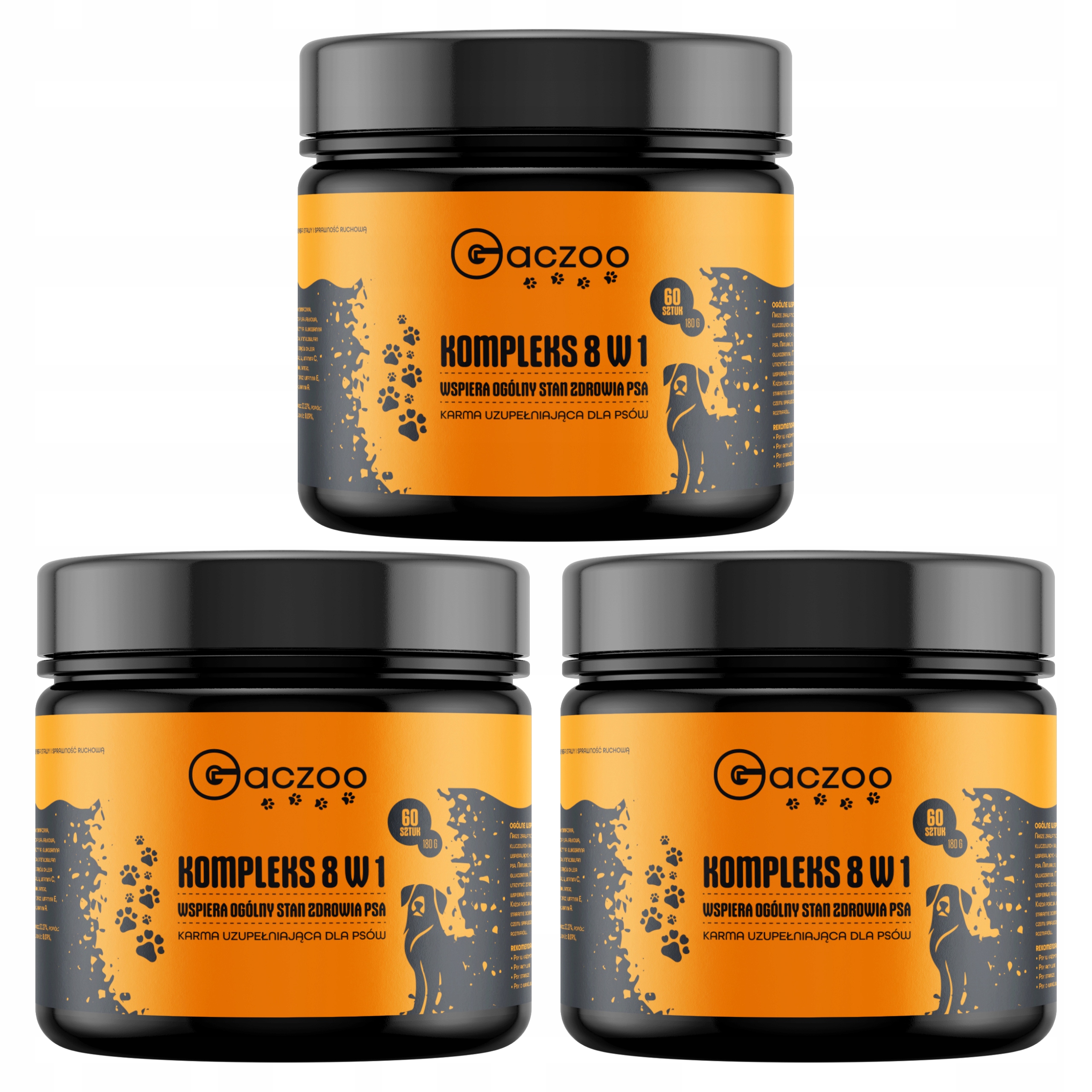 Levně Doplněk pro psa Gaczoo Komplex 8 v 1 180 ks 3 x 180 g zdravá lahůdka