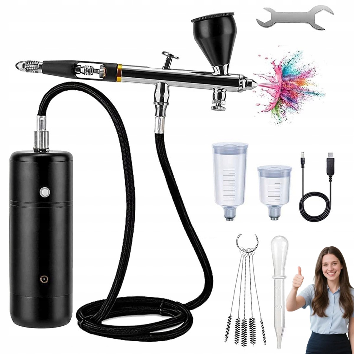 Elektrická Stříkací Pistole Na Make-up S Tryskou 0,3 MM 6,4-9 V
