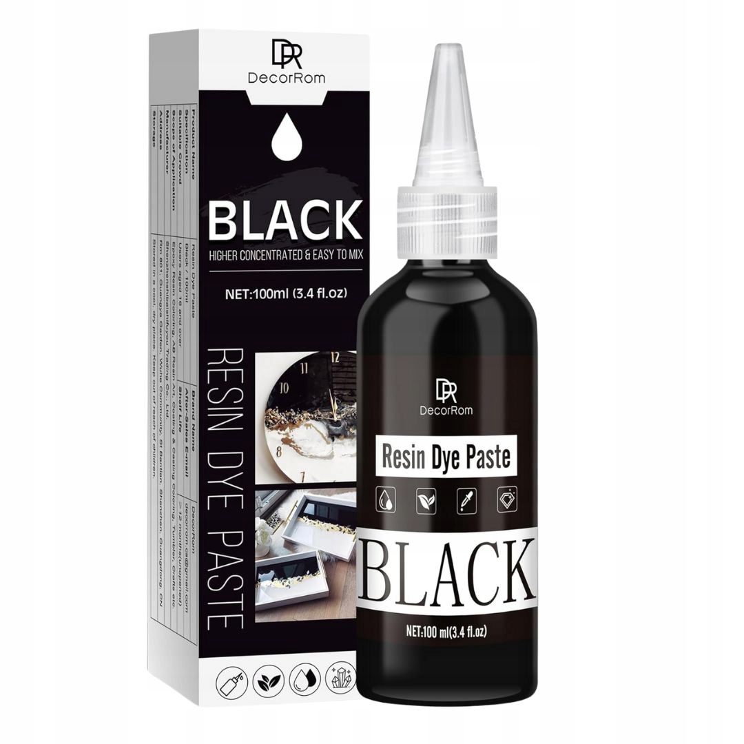 Černá Pigmentová Pasta Epoxidová Pryskyřice|uv Pryskyřice|na ŠPERKY|100ML