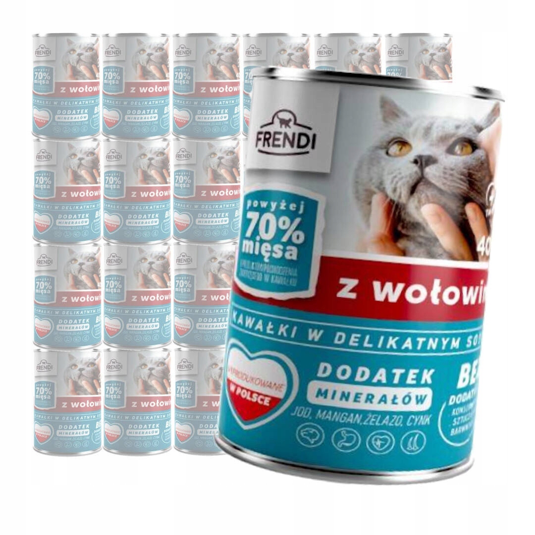 Frendi Mokré Krmivo Pro Kočky 24 x 400 g Kousky v omáčce s hovězím masem