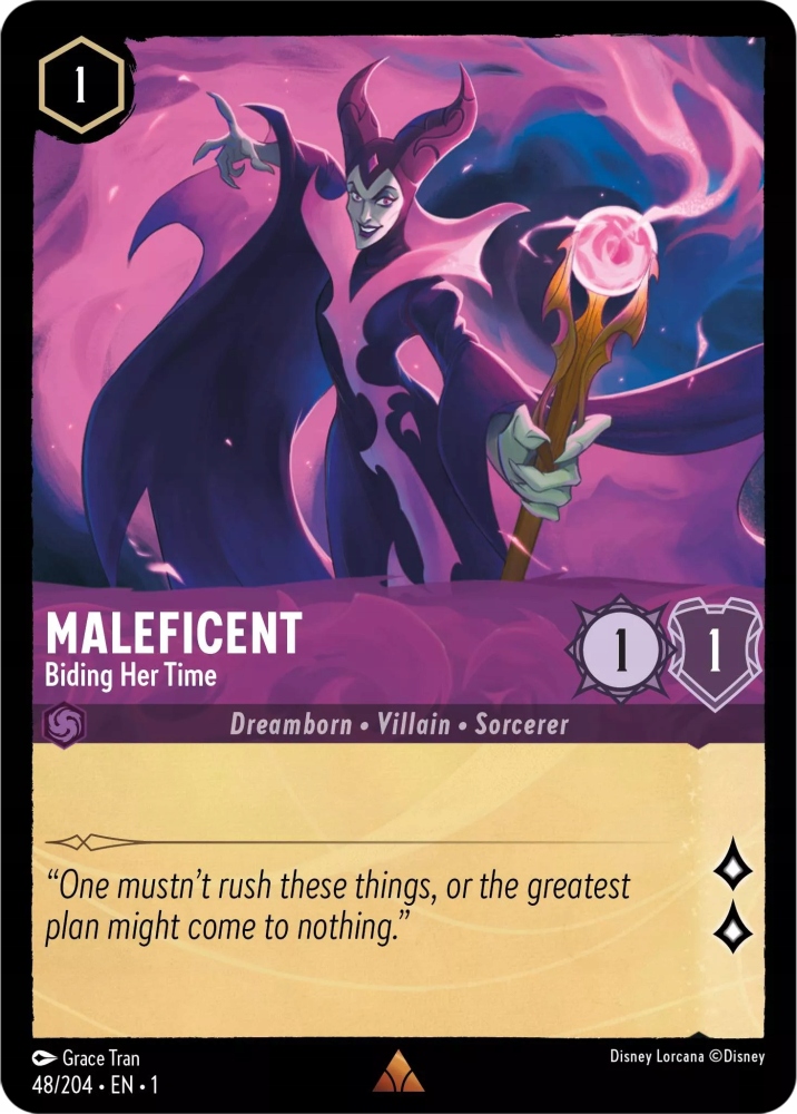 Disney Lorcana Maleficent, Biding Her Time 1TFC #48
