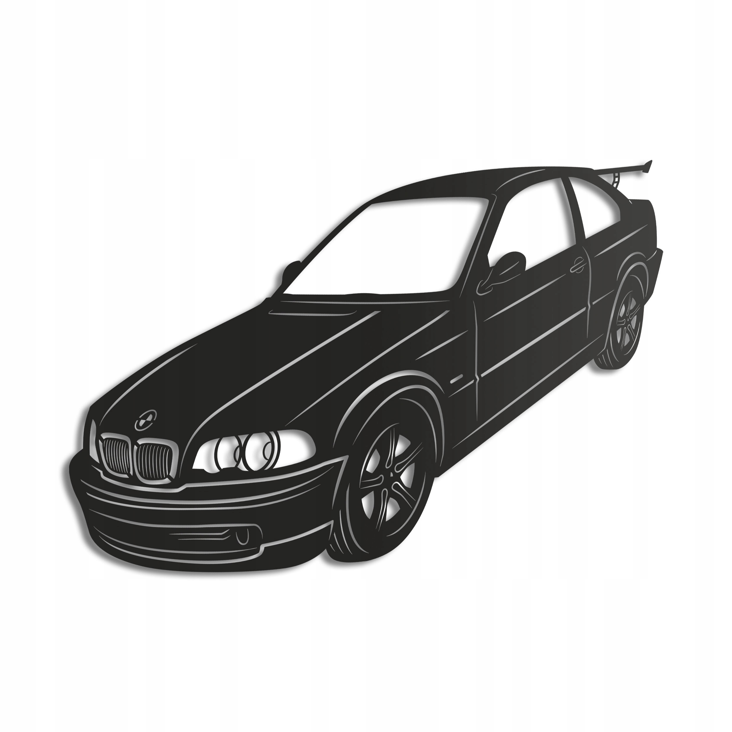 Dřevěný 3D obraz Auto Bmw 3 Series (E46) Nástěnná Dekorace Dárek XL