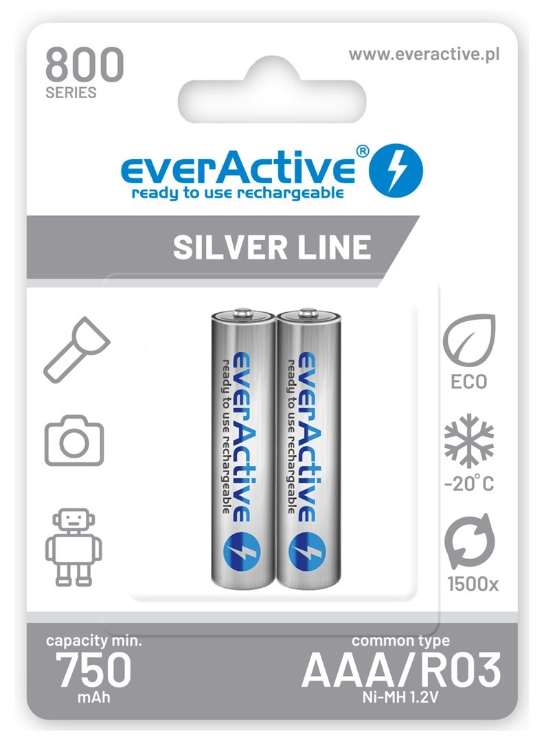 Everactive Akumulatorki Aaa 800 Mah 2 Sztuki EVHRL03-800